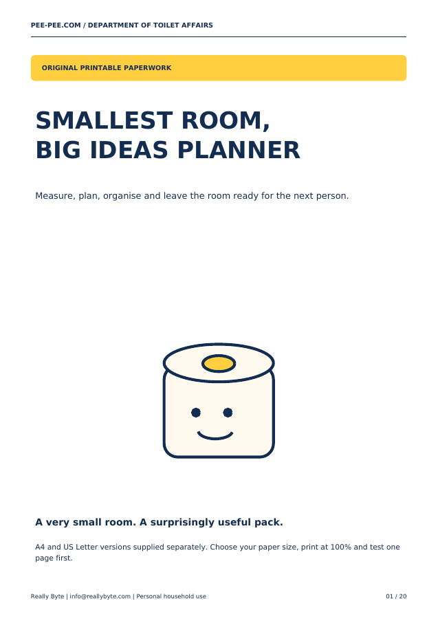 Cover of Smallest Room, Big Ideas Planner