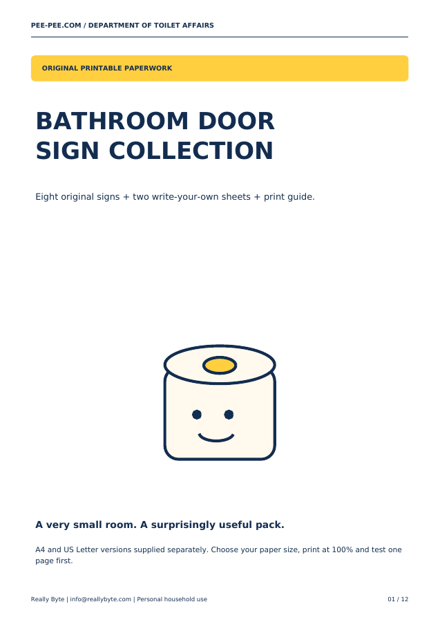 Cover of Bathroom Door Sign Collection